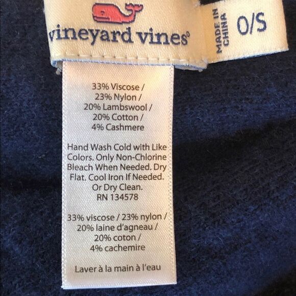 Vineyard Vines Multi Whale Ruffle Scarf and Pom Pom Beanie Set, O/S - Picture 7 of 9